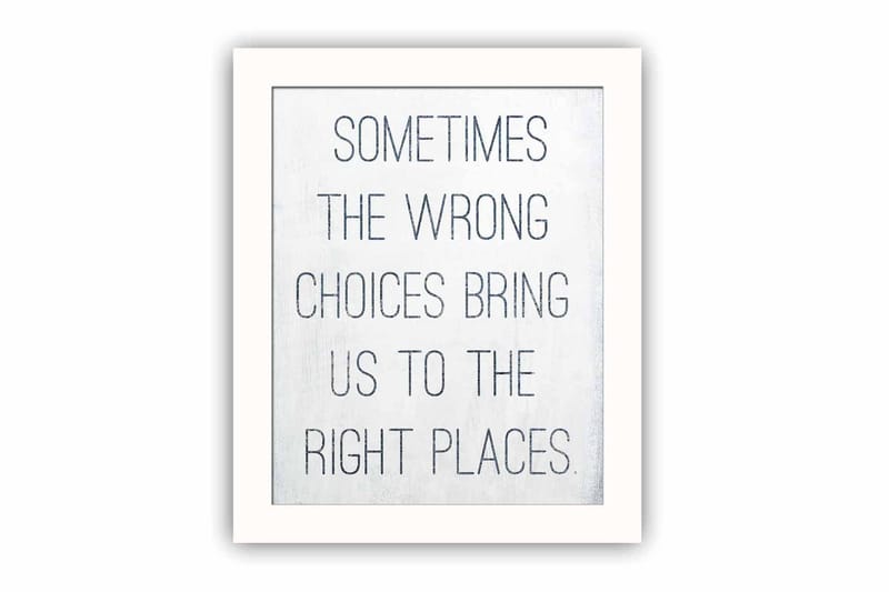 Bilde Sayings med Ramme Flerfarget - 22,3x52,8 cm - Interiør - Maleri & posters - Lerretsbilder