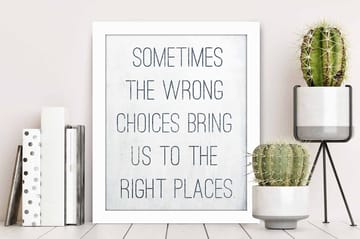 Bilde Sayings med Ramme Flerfarget - 22,3x52,8 cm - Interiør - Maleri & posters - Lerretsbilder