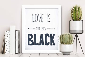 Bilde Sayings med Ramme Flerfarget - 22,3x52,8 cm - Interiør - Maleri & posters - Lerretsbilder
