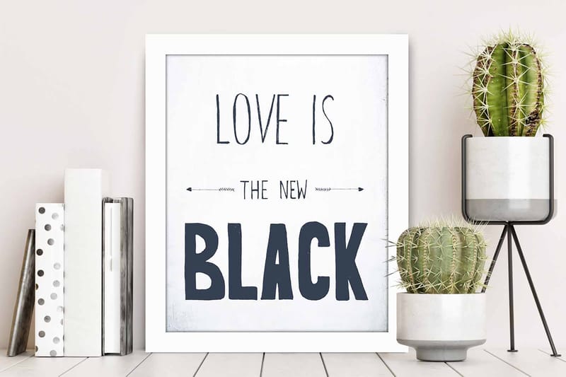 Bilde Sayings med Ramme Flerfarget - 22,3x52,8 cm - Interiør - Maleri & posters - Lerretsbilder