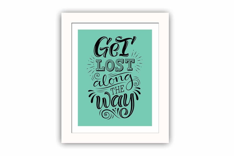 Bilde Sayings med Ramme Flerfarget - 22,3x52,8 cm - Interiør - Maleri & posters - Lerretsbilder