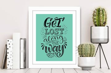 Bilde Sayings med Ramme Flerfarget - 22,3x52,8 cm - Interiør - Maleri & posters - Lerretsbilder