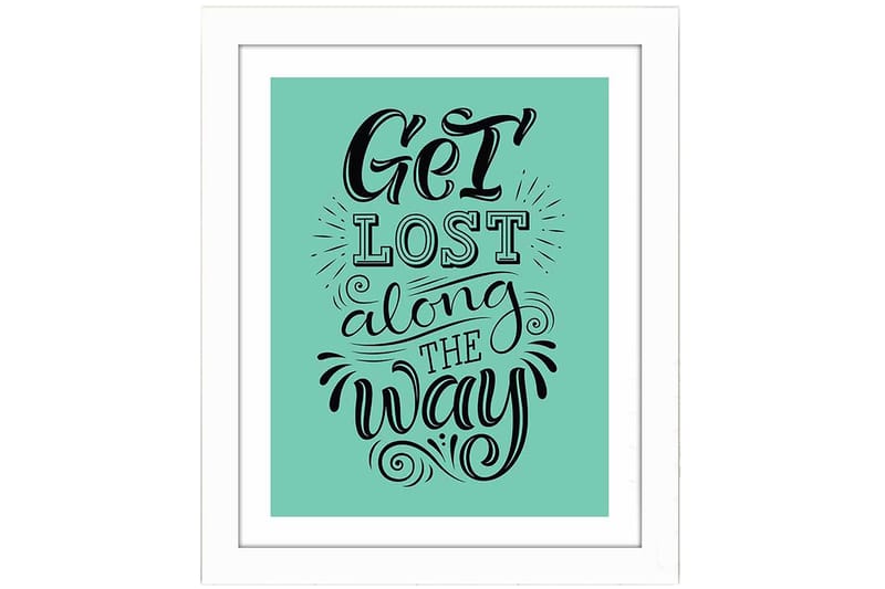 Bilde Sayings med Ramme Flerfarget - 22,3x52,8 cm - Interiør - Maleri & posters - Lerretsbilder