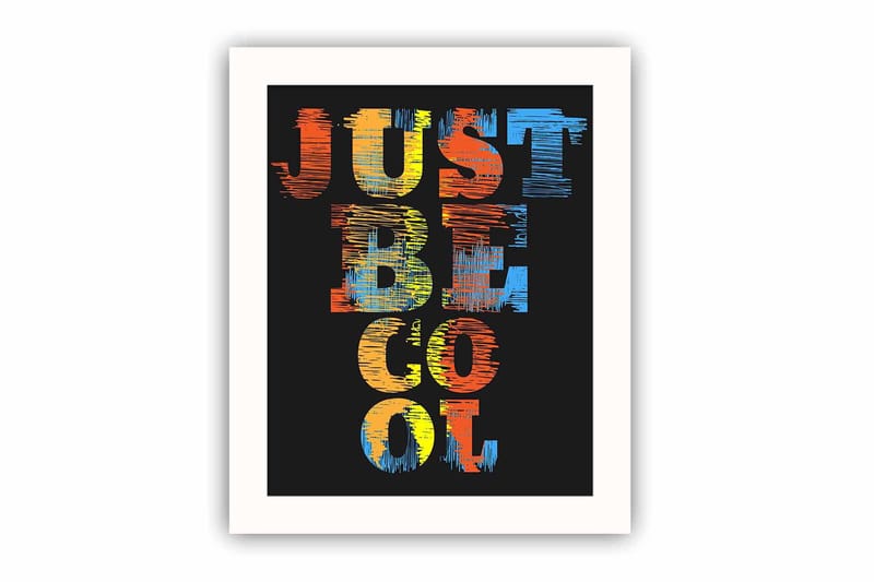 Bilde Sayings med Ramme Flerfarget - 22,3x52,8 cm - Interiør - Maleri & posters - Lerretsbilder