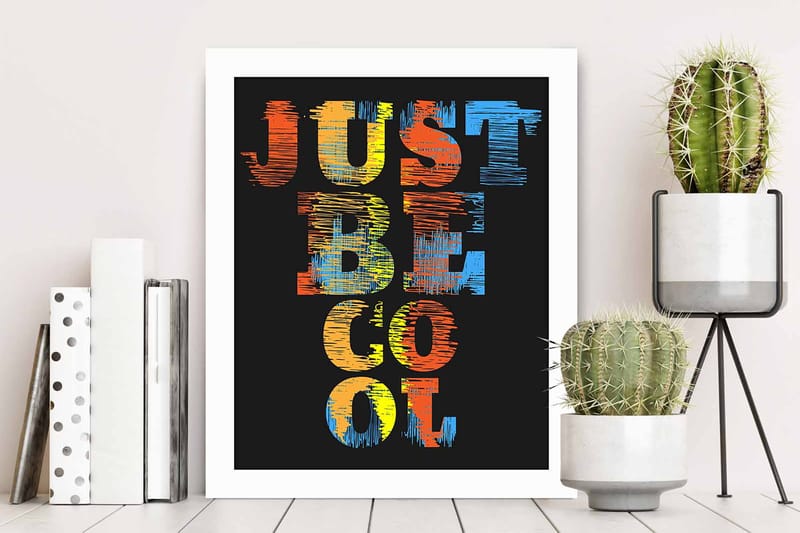 Bilde Sayings med Ramme Flerfarget - 22,3x52,8 cm - Interiør - Maleri & posters - Lerretsbilder