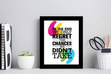 Bilde Sayings med Ramme Flerfarget - 22,3x52,8 cm - Interiør - Maleri & posters - Lerretsbilder