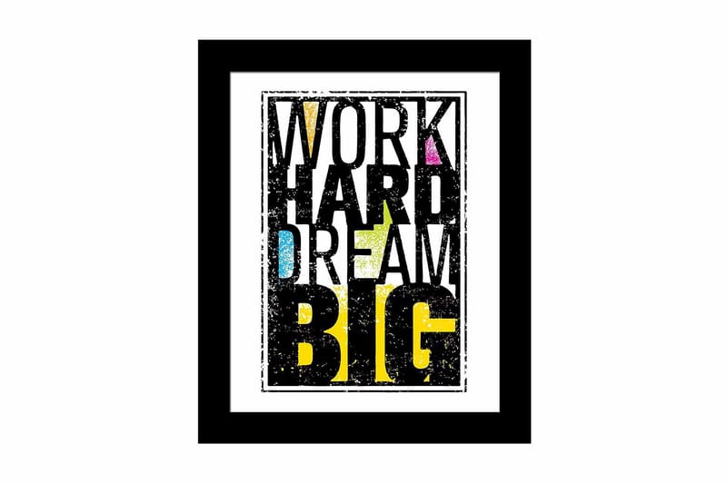 Bilde Sayings med Ramme Flerfarget - 22,3x52,8 cm - Interiør - Maleri & posters - Lerretsbilder
