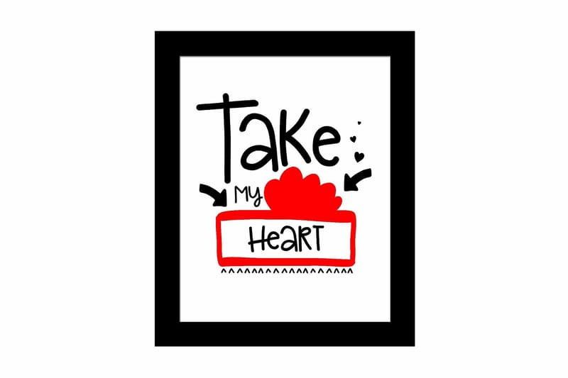 Bilde Sayings med Ramme Flerfarget - 22,3x52,8 cm - Interiør - Maleri & posters - Lerretsbilder