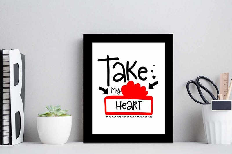 Bilde Sayings med Ramme Flerfarget - 22,3x52,8 cm - Interiør - Maleri & posters - Lerretsbilder