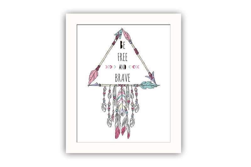 Bilde Sayings med Ramme Flerfarget - 22,3x52,8 cm - Interiør - Maleri & posters - Lerretsbilder