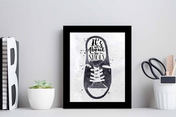 Bilde Sayings med Ramme Flerfarget - 22,3x52,8 cm - Interiør - Maleri & posters - Lerretsbilder