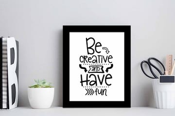 Bilde Sayings med Ramme Flerfarget - 22,3x52,8 cm - Interiør - Maleri & posters - Lerretsbilder