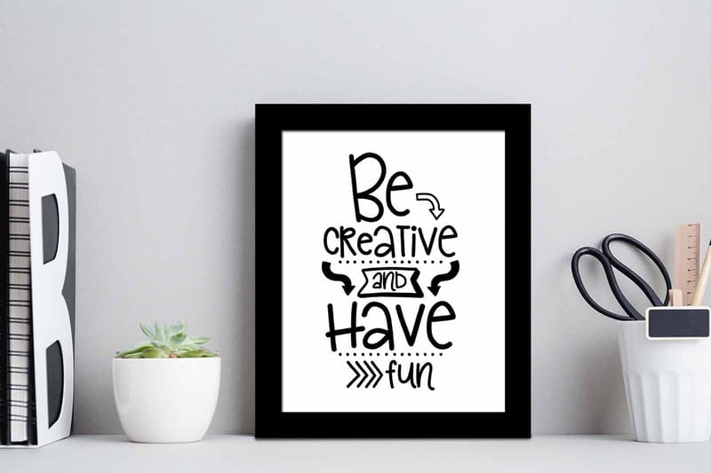 Bilde Sayings med Ramme Flerfarget - 22,3x52,8 cm - Interiør - Maleri & posters - Lerretsbilder