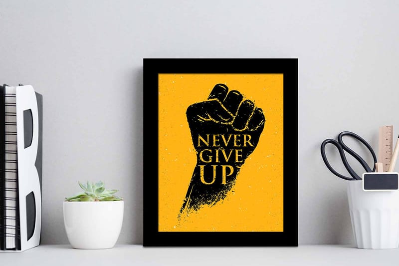 Bilde Sayings med Ramme Flerfarget - 22,3x52,8 cm - Interiør - Maleri & posters - Lerretsbilder