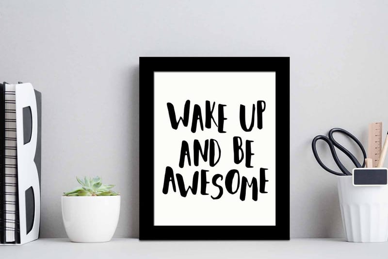Bilde Sayings med Ramme Flerfarget - 22,3x52,8 cm - Interiør - Maleri & posters - Lerretsbilder