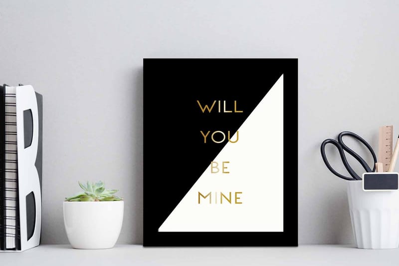 Bilde Sayings med Ramme Flerfarget - 22,3x52,8 cm - Interiør - Maleri & posters - Lerretsbilder