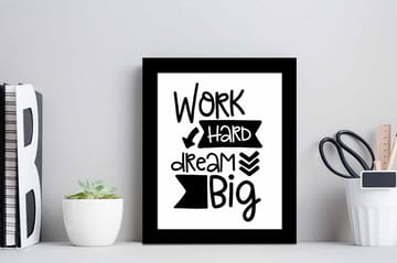 Bilde Sayings med Ramme Flerfarget - 22,3x52,8 cm - Interiør - Maleri & posters - Lerretsbilder