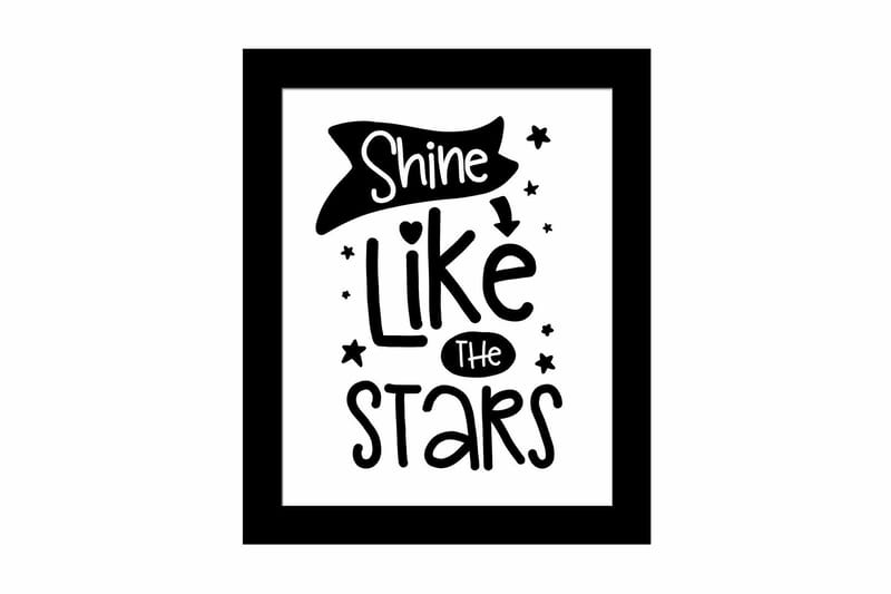 Bilde Sayings med Ramme Flerfarget - 22,3x52,8 cm - Interiør - Maleri & posters - Lerretsbilder
