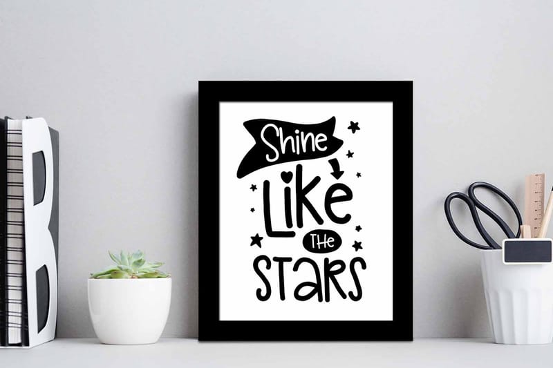 Bilde Sayings med Ramme Flerfarget - 22,3x52,8 cm - Interiør - Maleri & posters - Lerretsbilder