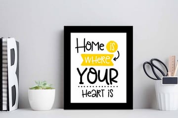 Bilde Sayings med Ramme Flerfarget - 22,3x52,8 cm - Interiør - Maleri & posters - Lerretsbilder