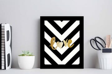 Bilde Sayings med Ramme Flerfarget - 22,3x52,8 cm - Interiør - Maleri & posters - Lerretsbilder