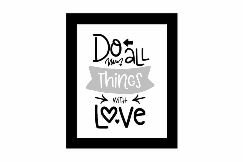 Bilde Sayings med Ramme Flerfarget - 22,3x52,8 cm - Interiør - Maleri & posters - Lerretsbilder