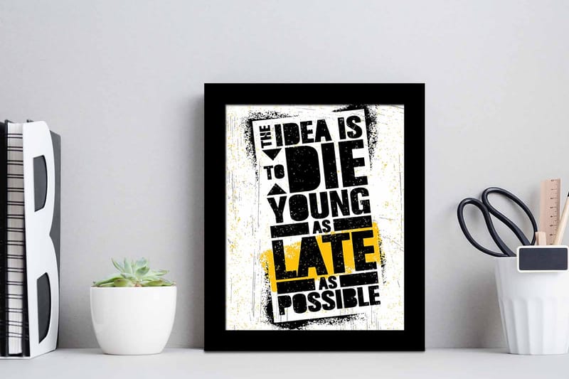 Bilde Sayings med Ramme Flerfarget - 22,3x52,8 cm - Interiør - Maleri & posters - Lerretsbilder
