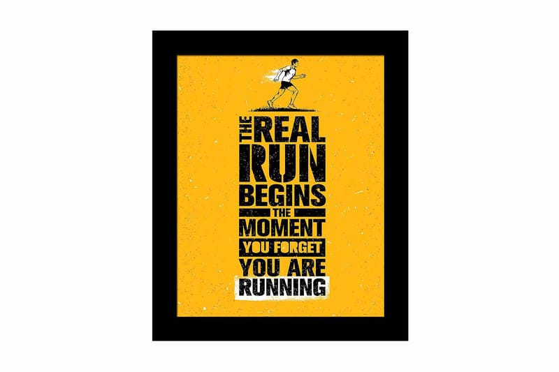 Bilde Sayings med Ramme Flerfarget, 22,3x52,8 cm