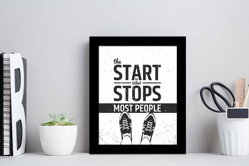 Bilde Sayings med Ramme Flerfarget - 22,3x52,8 cm - Interiør - Maleri & posters - Lerretsbilder