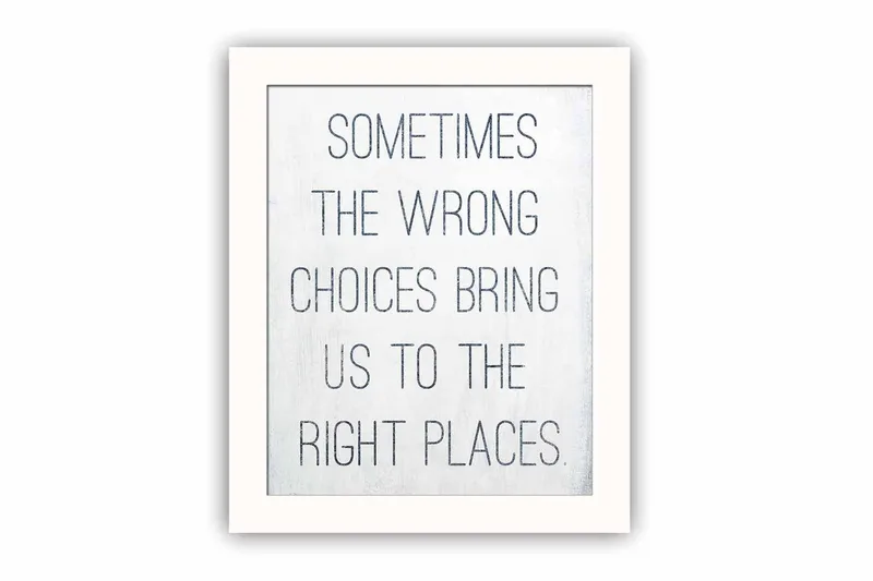 Bilde Sayings med Ramme Flerfarget, 22,3x52,8 cm