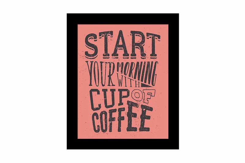 Bilde Sayings med Ramme Flerfarget, 22,3x52,8 cm