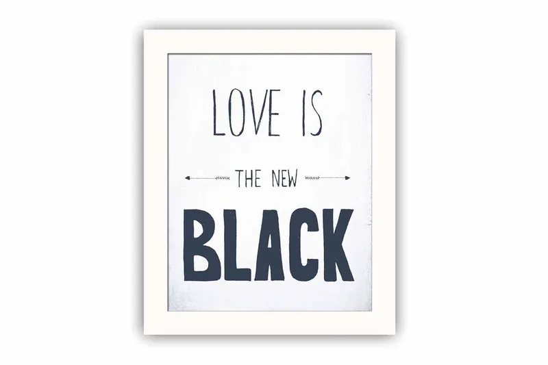 Bilde Sayings med Ramme Flerfarget, 22,3x52,8 cm