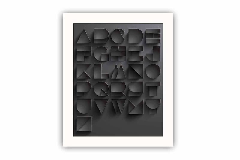 Bilde Sayings med Ramme Flerfarget, 22,3x52,8 cm