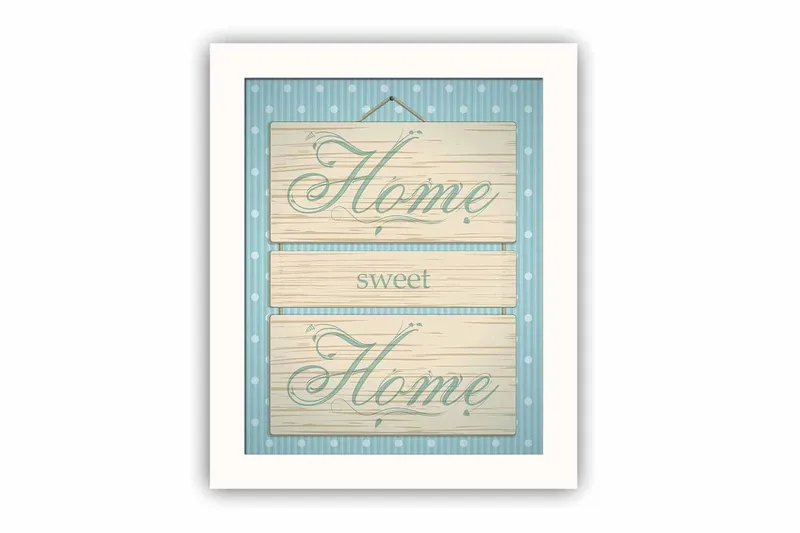 Bilde Sayings med Ramme Flerfarget, 22,3x52,8 cm
