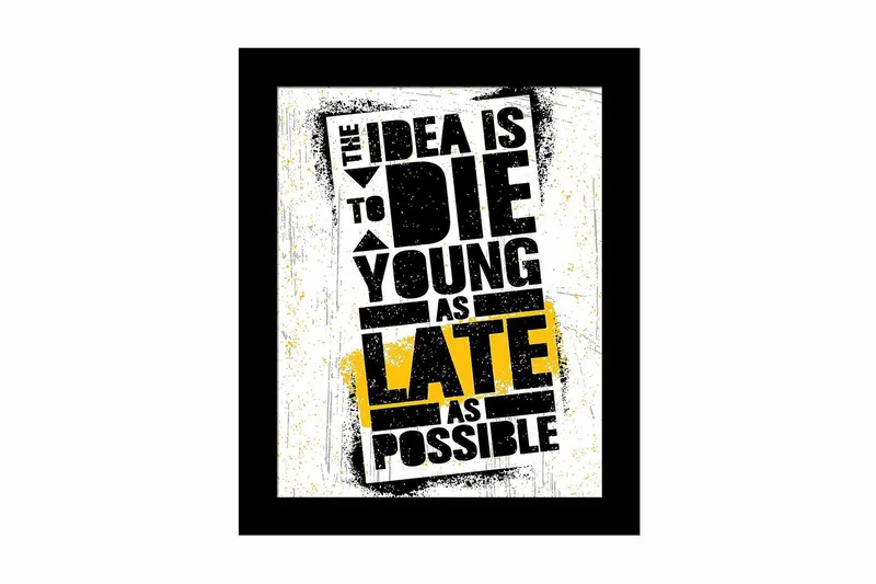 Bilde Sayings med Ramme Flerfarget, 22,3x52,8 cm