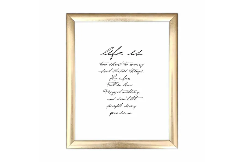 Bilde Sayings med Ramme Flerfarget, 22,3x52,8 cm