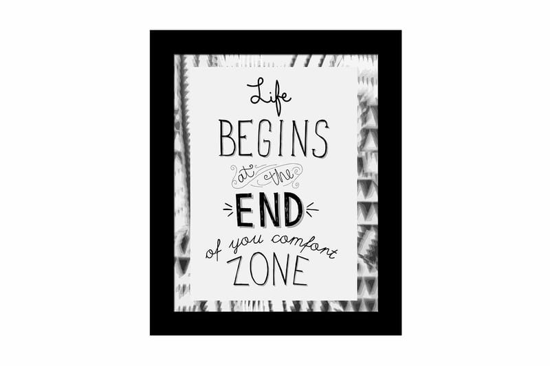 Bilde Sayings med Ramme Flerfarget, 22,3x52,8 cm