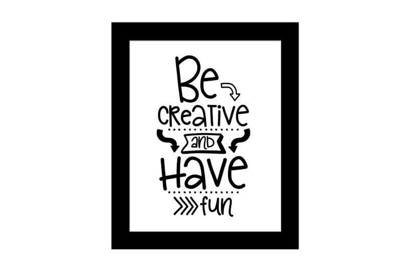 Bilde Sayings med Ramme Flerfarget, 22,3x52,8 cm