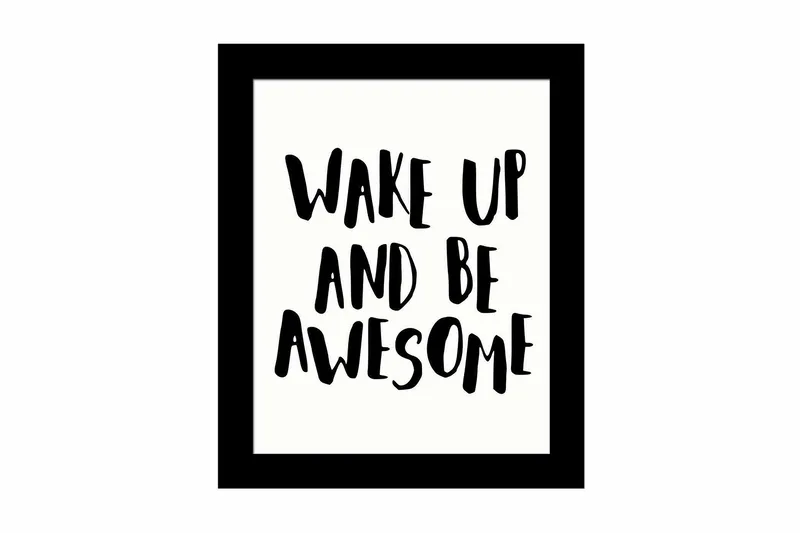 Bilde Sayings med Ramme Flerfarget, 22,3x52,8 cm