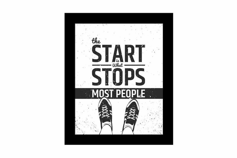 Bilde Sayings med Ramme Flerfarget - 22,3x52,8 cm - Interiør - Maleri & posters - Lerretsbilder