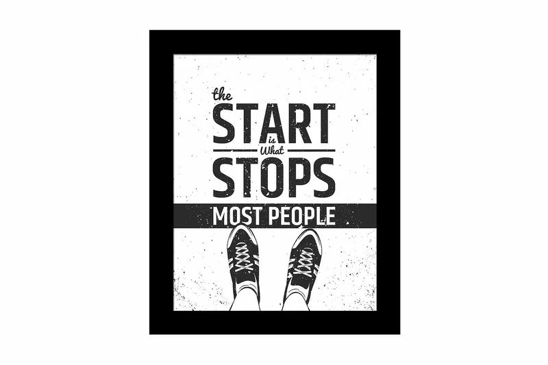 Bilde Sayings med Ramme Flerfarget, 22,3x52,8 cm