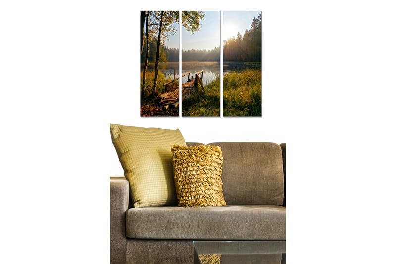 Bilde Scenic 3-pk Flerfarget - 22x05 cm - Interiør - Maleri & posters - Lerretsbilder