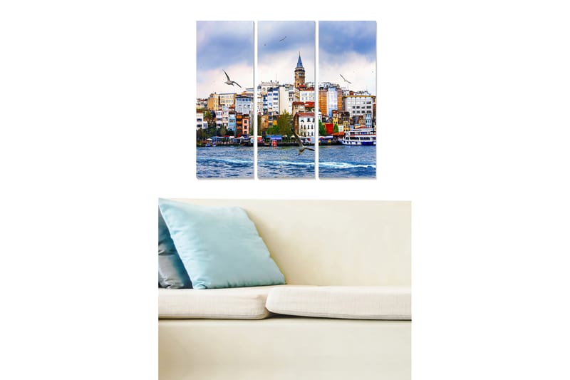 Bilde Scenic 3-pk Flerfarget - 22x05 cm - Interiør - Maleri & posters - Lerretsbilder