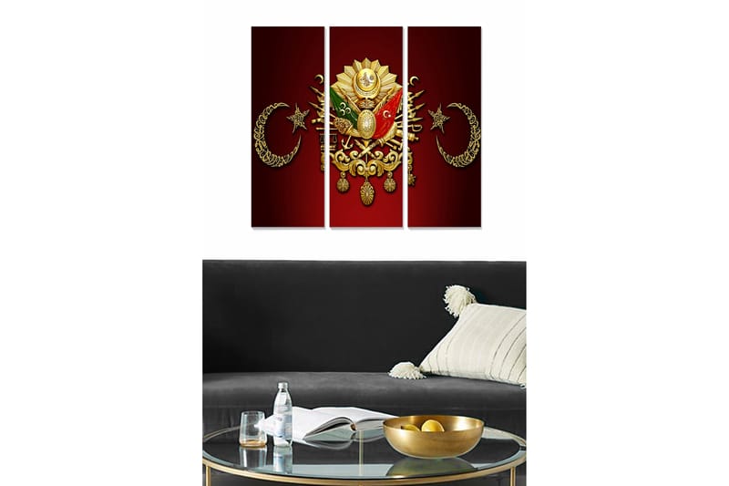 Bilde Scenic 3-pk Flerfarget - 22x05 cm - Interiør - Maleri & posters - Lerretsbilder