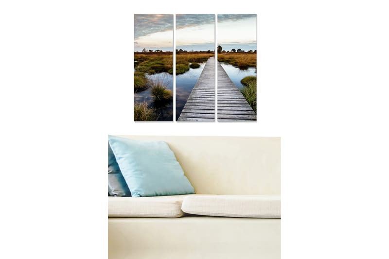Bilde Scenic 3-pk Flerfarget - 22x05 cm - Interiør - Maleri & posters - Lerretsbilder