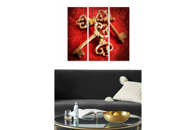 Bilde Scenic 3-pk Flerfarget - 22x05 cm - Interiør - Maleri & posters - Lerretsbilder