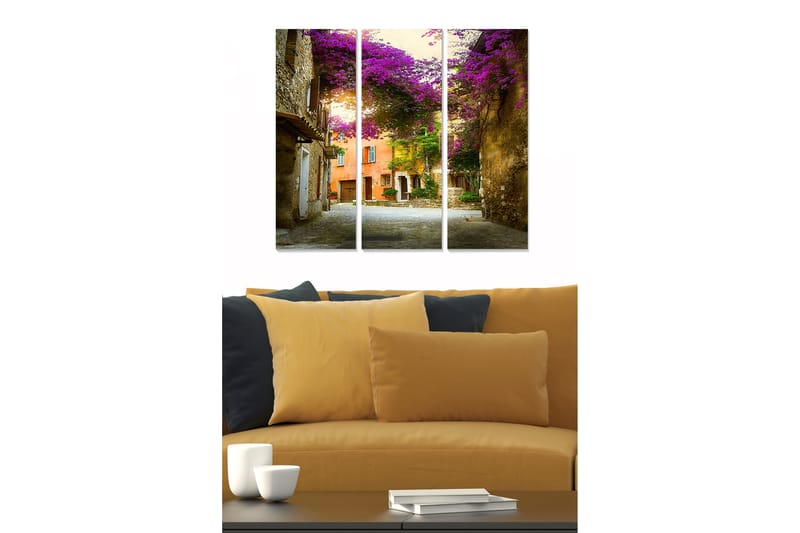 Bilde Scenic 3-pk Flerfarget - 22x05 cm - Interiør - Maleri & posters - Lerretsbilder