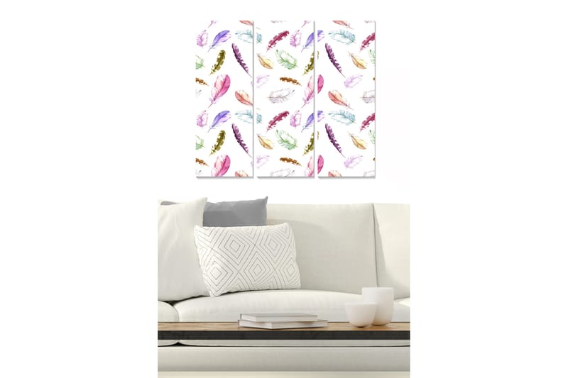 Bilde Scenic 3-pk Flerfarget - 22x05 cm - Interiør - Maleri & posters - Lerretsbilder
