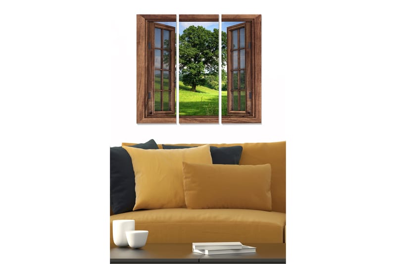Bilde Scenic 3-pk Flerfarget - 22x05 cm - Interiør - Maleri & posters - Lerretsbilder