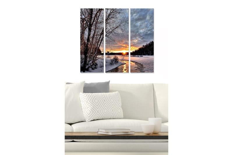 Bilde Scenic 3-pk Flerfarget - 22x05 cm - Interiør - Maleri & posters - Lerretsbilder